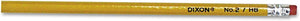 Dixon 14412 Woodcase Pencil, HB #2 Lead,Yellow Barrel, 144/Box