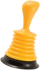 PlumbCraft Powerful Mini Home Plunger for All Drain Types, including showers, tubs, and sinks - Small - 7.5" H