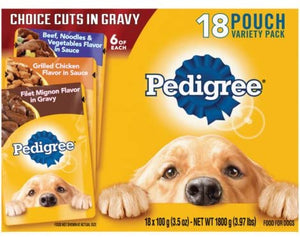 Pedigree Choice Cuts in Gravy 18 Pouch Variety Pack, Flavor in Sauce (1)