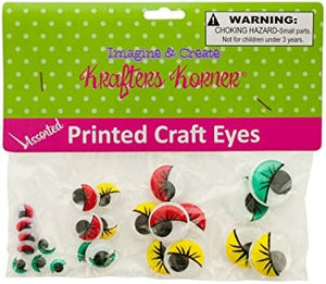 Colored Wiggly Craft Eyes - Case of 75