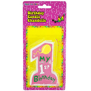 Pink My 1st Birthday Candle - Pack of 72