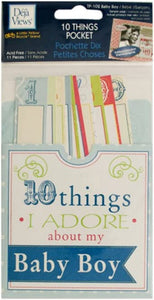 Bulk Buys Party Supplies 10 Things I Adore About My Baby Boy Journaling Pocket 24 Pack