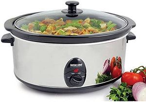 3.5-quart Oval Slow Cooker High, Low and Auto Keep-warm Settings for Cooking or Re-Heating