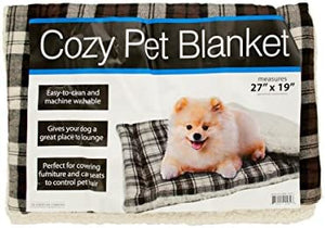 bulk buys Cozy Plaid Pet Blanket with Fleece Padding - Pack of 2