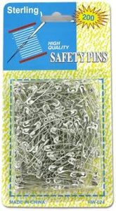 Standard size safety pins - Pack of 96