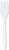 Dart Style Setter Medium weight Plastic Forks, White - 1000/Carton