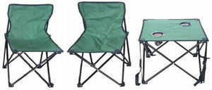 3-Pc Folding Portable Camping Set with Carry Bag