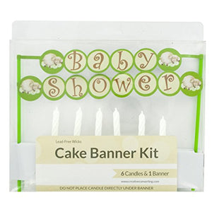 Baby Shower Cake Banner & Candles Kit - Pack of 96
