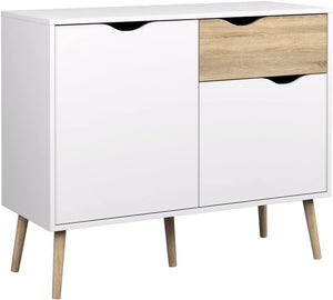 Tvilum Diana Sideboard with 2 Doors and 1 Drawer, White Oak