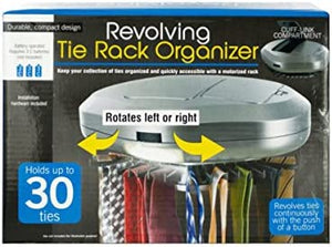 Revolving Tie Rack Organizer - Pack of 4