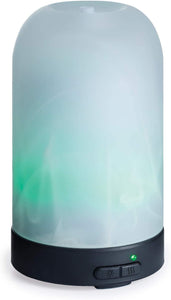 Airome Perennial Medium Ceramic Essential Oil Diffuser|100 mL Humidifying Ultrasonic Aromatherapy Diffuser 8 Colorful LED Lights, Intermittent & Continual Mist, Auto Shut-Off, Green
