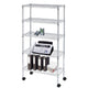 Sandusky MWS301460 Mobile Wire Shelving - 5 Tier with 2 Inch Nylon Casters, Silver