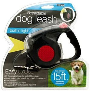 Bulk Buys Retractable Dog Leash with LED Light-3-Pack