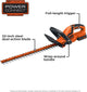 Black and Decker 20V Max Lithium Ion Cordless 22-Inch Hedge Trimmer