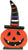 Halloween Jack-O-Lantern Light UP Wood Witched Hat Pumpkin 9736883