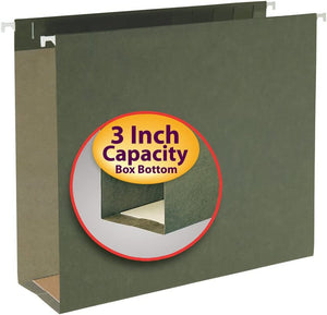 Smead Hanging Folders with Box Bottom, Letter, Green, 25 per Box