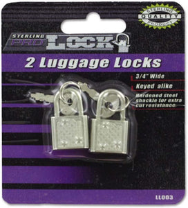 sterling Travel Luggage safety locks with keys 24 Pack