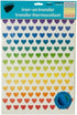 Iron-On Foil Rainbow Hearts Transfers Set-Package Quantity,24