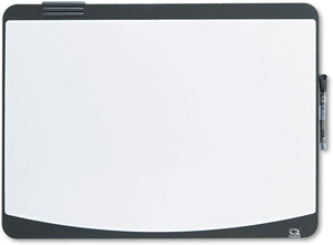 Quartet 06355BK Tack amp; Write Board, 23 1/2 x 17 1/2, Black/White Surface, Black Frame