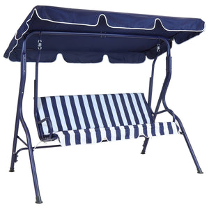 Canopied Blue Striped Swing Chair - Pack of 2