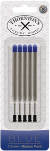 Thornton's Luxury Goods Ballpoint Pen Refill to Fit Parker Style Ballpoint Pens, 1.0mm, Medium Point, Black Ink, 5-Count