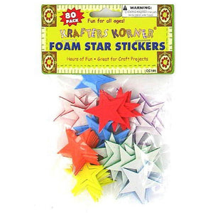 krafters korner Foam Star Stickers - Pack of 24
