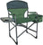HGT International Director's Camp Tailgating Outdoor Patio Chair with Side Table and Built-In Personal Cooler in Green