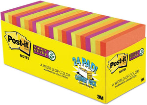Post-it 65424SSANCP Super Sticky Notes, 3-Inch x3-Inch, 70 Sheets, 24/PK, Marrakesh