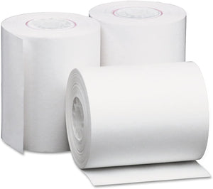 Universal One Single-Ply Thermal Paper Rolls, 4 3/8" x 127 ft, White, 50/Carton