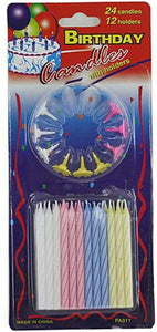 Bulk Buys Birthday candles with holders Case Of 24