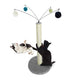 Furhaven Pet Cat Furniture | Tiger Tough Fuzz Ball Hanging Toy Cat Scratcher Post Entertainment Cat Tree Playground for Cats & Kittens - Available in Multiple Colors