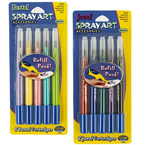 Spray Art Airbrush Pen Refill Cartridges - Pack of 96