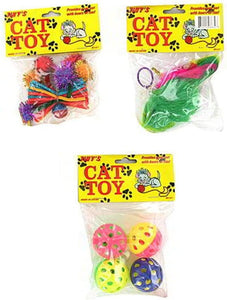 Bulk Buys DI137-24 Cat Toy Assortment In Poly Bag with Header Card - Case of 24