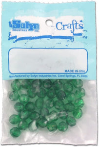 round plastic beads assorted colors - Pack of 50