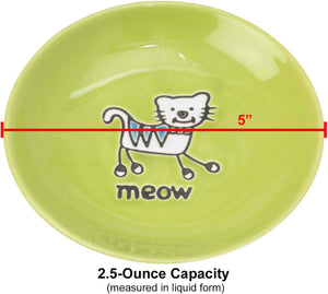 PetRageous Silly Kitty Cat Saucer and Bowl