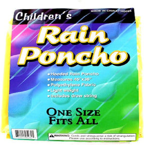 Children's Rain Poncho, Case of 72 Blue