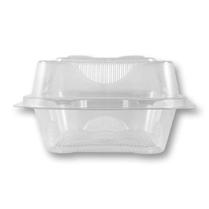 World Centric Compostable/Biodegradable Fiber Hinged 1 Compartment To-Go Boxes (250 ct.)