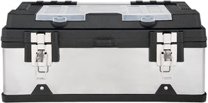18 Inch Tool Box Stainless Steel and Plastic Portable Organizer w/Lid Organizer
