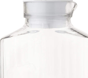 Anchor Hocking Bistro Glass Pitcher with White Stopper, 1 Quart