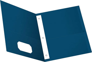 Oxford Two-Pocket Folders w/Fasteners, Assorted Colors ,Letter Size, 25 per box (57713)