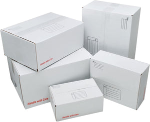 Scotch Shipping Box, 16" x 12" x 8", White (10 pk.)