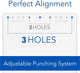 Swingline Desktop Hole Punch, Hole Puncher, Precision Pro, Adjustable, 2-3 Holes, 10 Sheet Punch Capacity, Navy/Gold (74089)