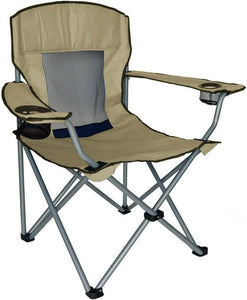 Sturdy,Super Comfortable,Breatheable and Collapsible HGT International XXL Mesh Comfort Chair,With Two Built-in Cup Holders-one is oversized,Carry bag included,Perfect for Ourdoor Adventures