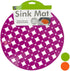 Bulk Buys Decorative Round Sink Mat, Assorted Colors - 12-PK