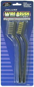 Bulk Buys ML028-72 7&quot; Long Deluxe Wire Brush Set with Brass Bristles - Pack of 72