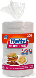 Hefty Supreme 3-Section Foam Plate (200 ct.) - 1 Pack