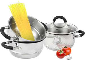 Complete Cuisine 4 pc Stainless Steel Steamer Set