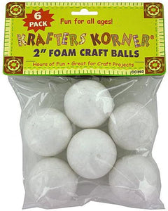 Foam Craft Balls (Assorted Sizes) - Case of 24