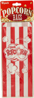 bulk buys Red and White Striped Paper Popcorn Bags, Pack of 24 - Perfect for Movie Night, Theme Party and More
