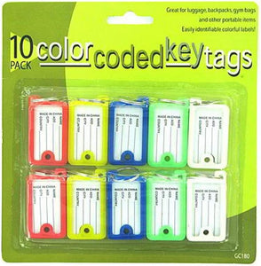 Bulk Buys GC180-24 11&quot; x 11&quot; x 11&quot; Color Coded Key Tags - Pack of 24